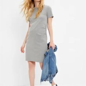 Gap Maternity Ruched Gray Tee Shirt Dress - size large